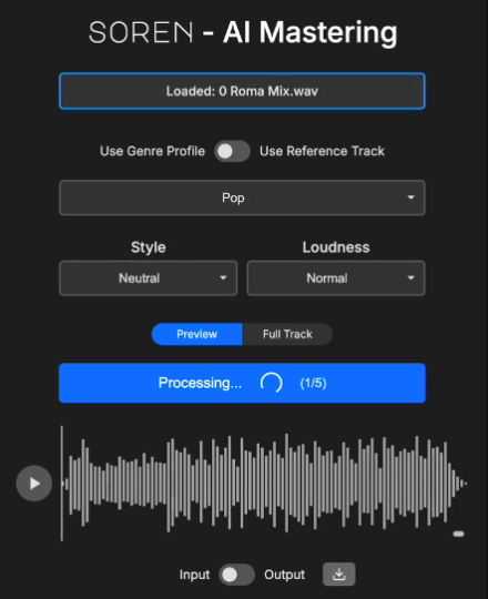 Rast Sound Soren 智能AI母带处理工具RastSound_Soren_1.1.0_WiN_MOCHA-未来音频站WLYPZ.COM