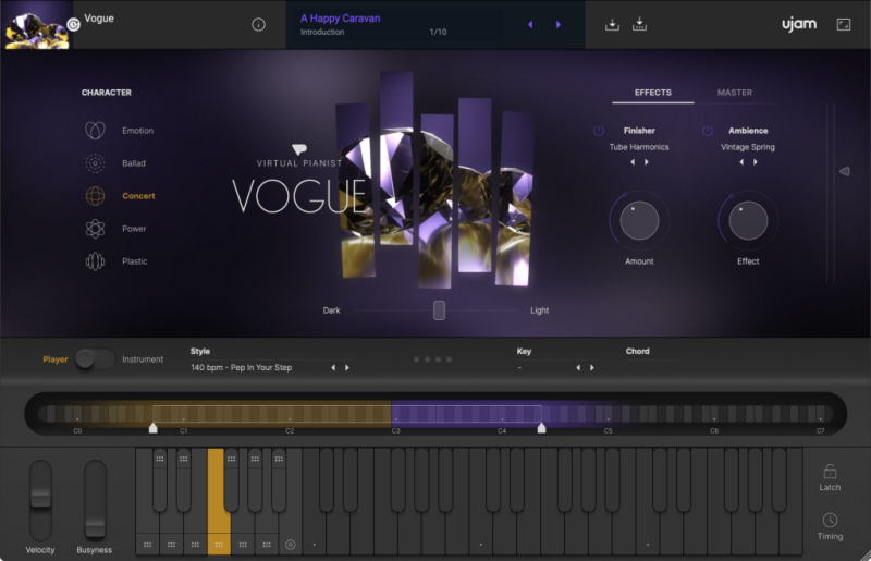 你手里会自动演奏的钢琴家！UJAM Virtual Pianist VOGUE v1.0.0 WIN版-未来音频站WLYPZ.COM
