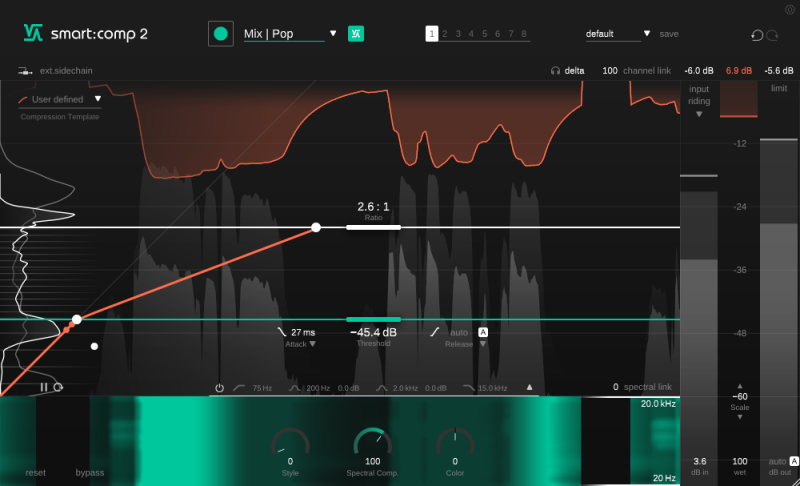 压缩器Sonible – SmartComp 2 v1.0.0【Windows/MacOS版】,体积约164M-未来音频站WLYPZ.COM